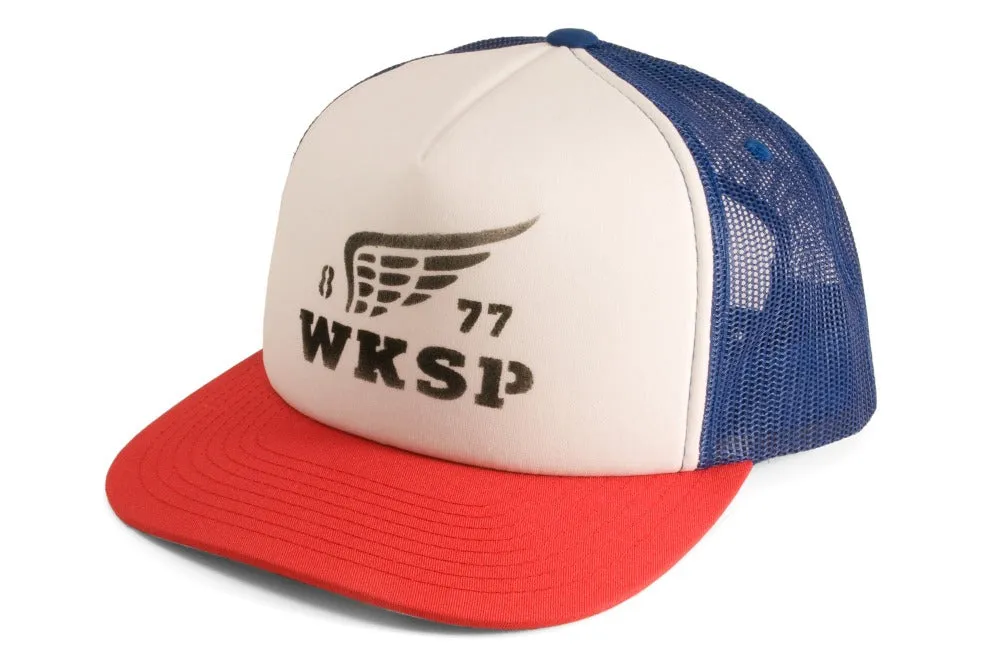 #227 - Basecap Foam Trucker Wing red blue white