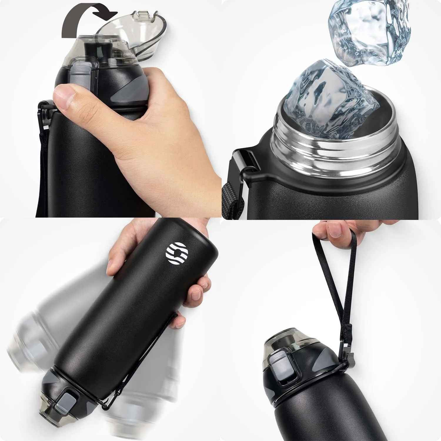 34 oz Stainless Steel Insulated Water Bottle With Spout