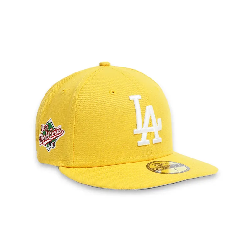 [70584847] Los Angeles Dodgers 96' World Series Men's Gold Fitted Hat