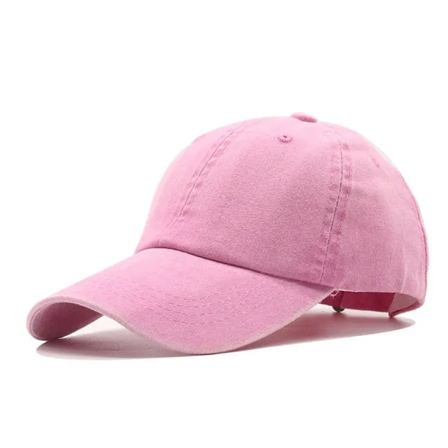 Adjustable Solid Color Dad Hat