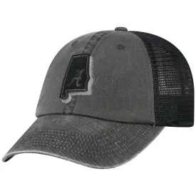 Alabama Crimson Tide TOW Black "Land" Mesh Adj. Relax Hat Cap