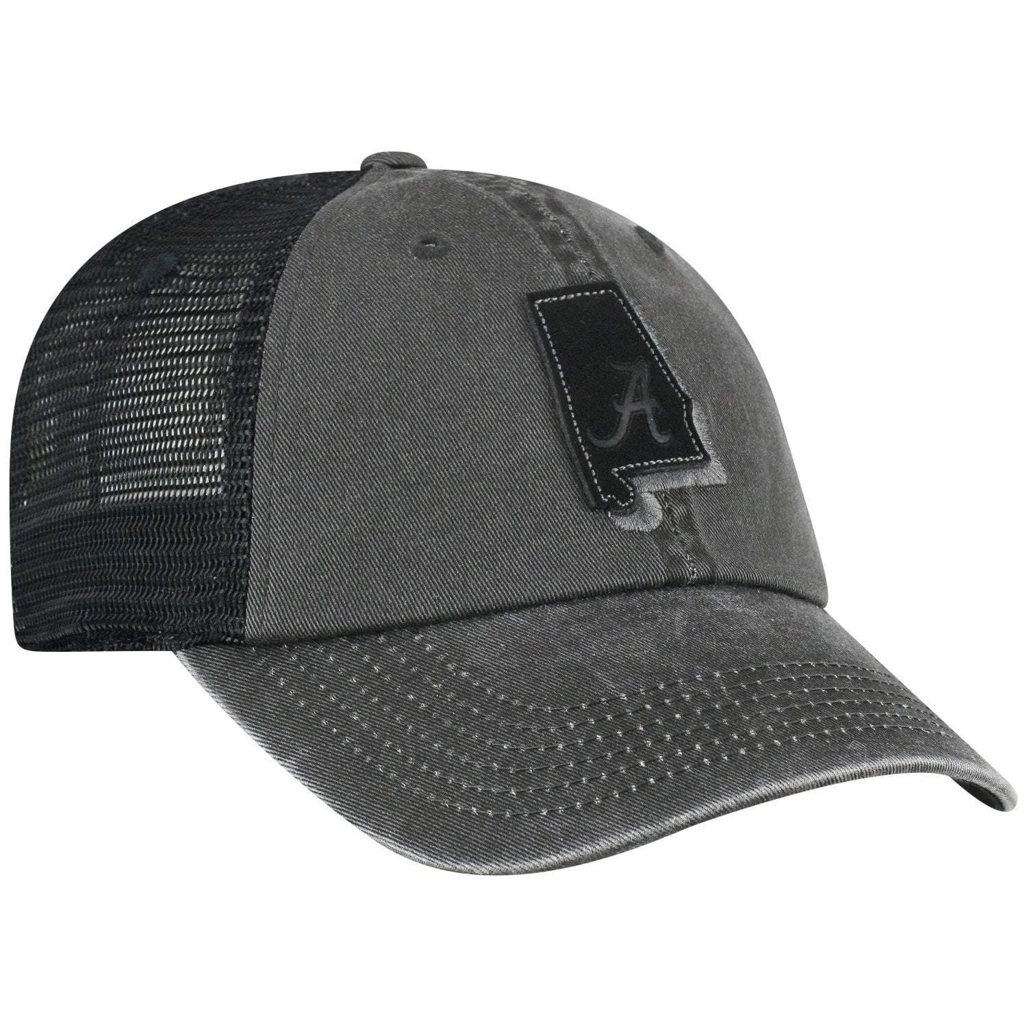 Alabama Crimson Tide TOW Black "Land" Mesh Adj. Relax Hat Cap