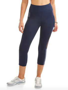 Avia Women's High Rise Colorblock Premium Flex Tech Compression Legging