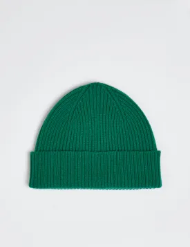 Bhode Aran Short Beanie Hat (Lambswool) - Grove Green