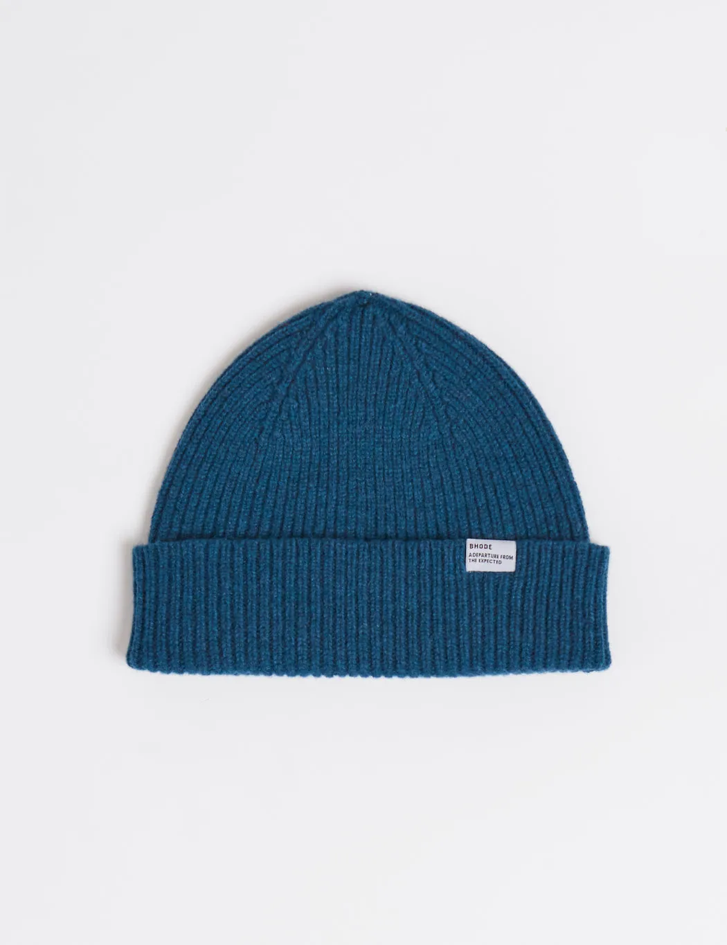 Bhode Hawick Short Beanie Hat (Lambswool) - Diesel Green