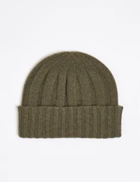 Bhode Skye Beanie Hat (Cashmere) - Olive Green