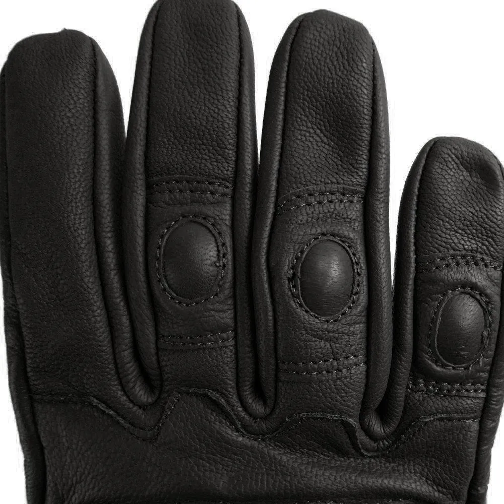 Black Reinforced Leather Gloves