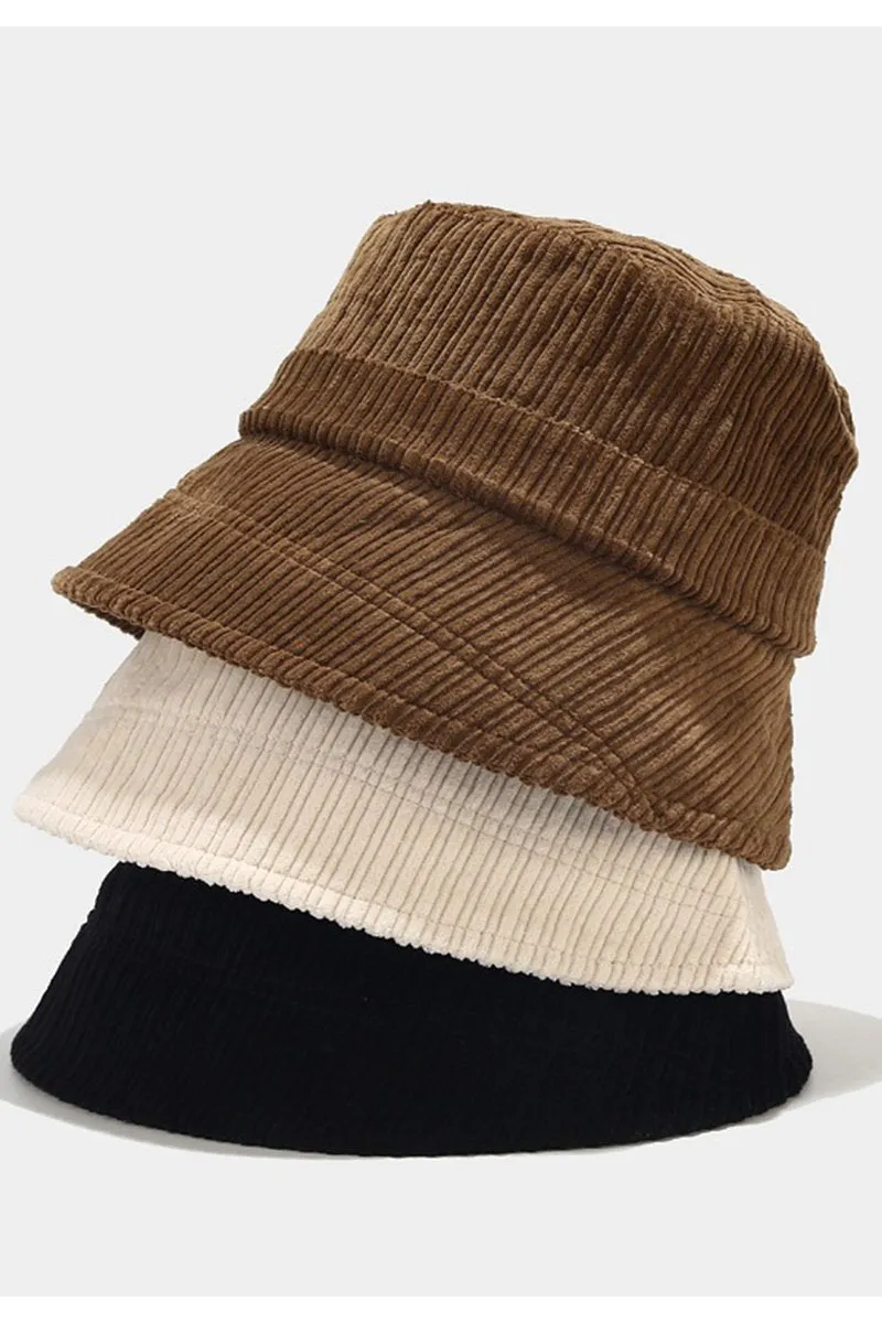 CASUAL CORDUROY FISHERMAN BUCKET HAT