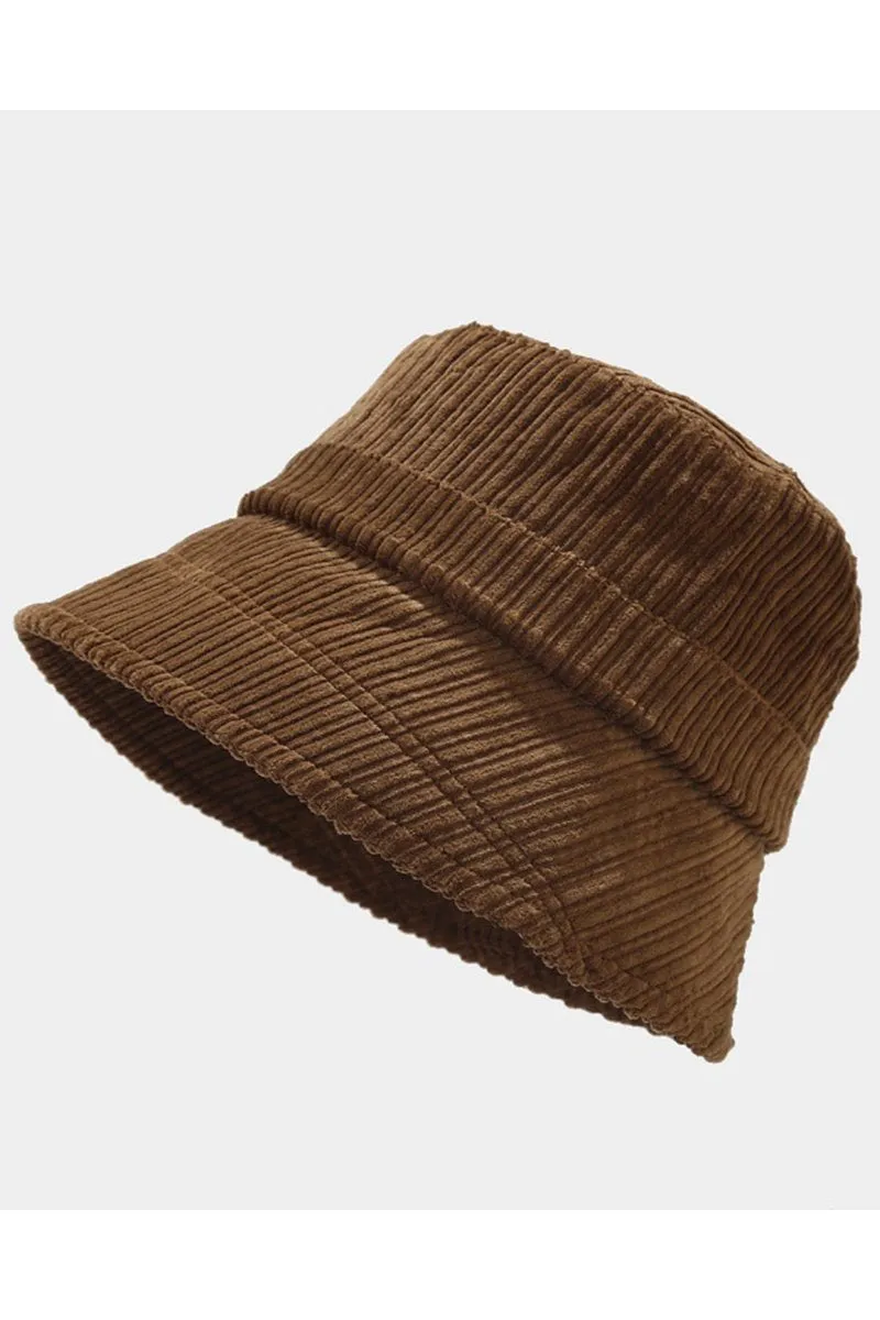 CASUAL CORDUROY FISHERMAN BUCKET HAT