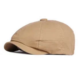 Casual Solid Color Cotton Daily Beret Cap