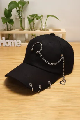 CHAIN DECOR BASEBALL CAP