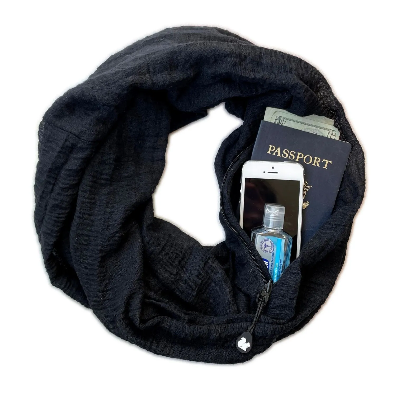 Convertible Infinity Scarf with Pocket™ | Peaceful Black