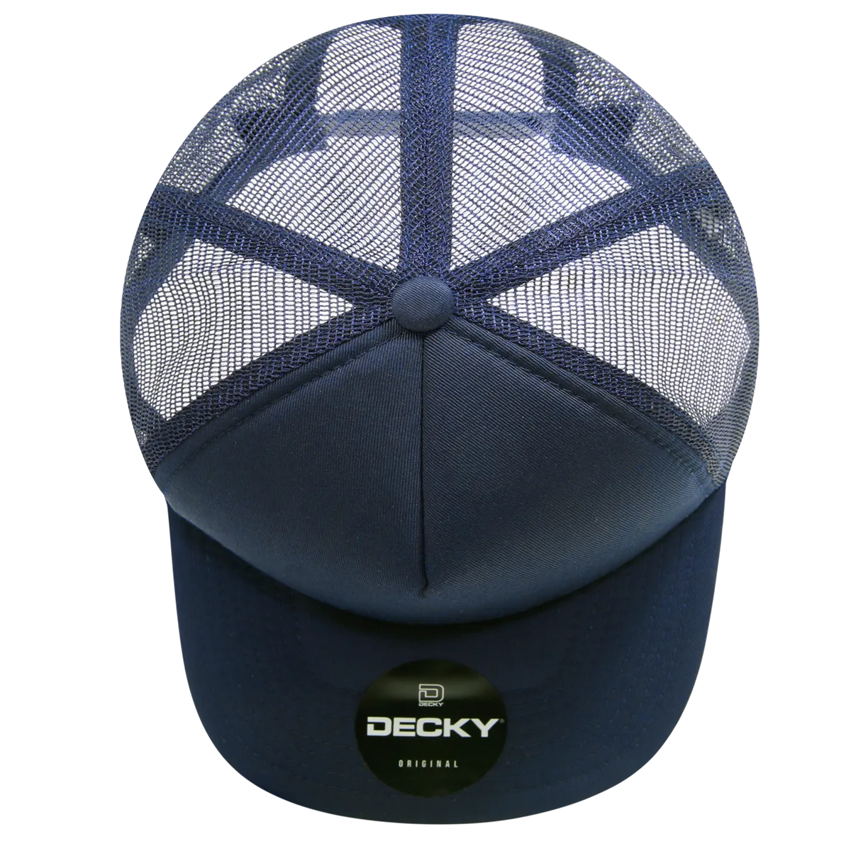 Decky 1080 5 Panel Structured Foam Trucker Cap, Heavy Duty Trucker Hat, Flat Bill