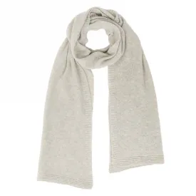 Ladies Lambswool Plain Knit Scarf - Silverbirch