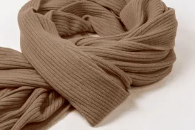 Luxurious Ribbed Cashmere Scarf