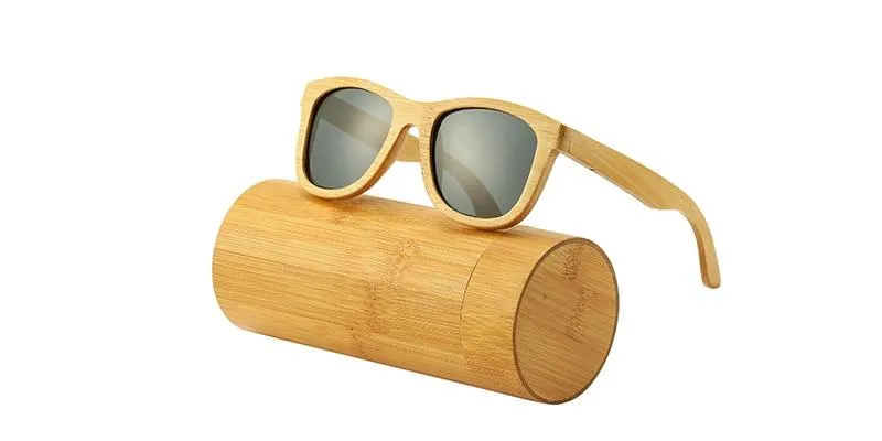 Panama Retro Polarized Bamboo Sunglasses