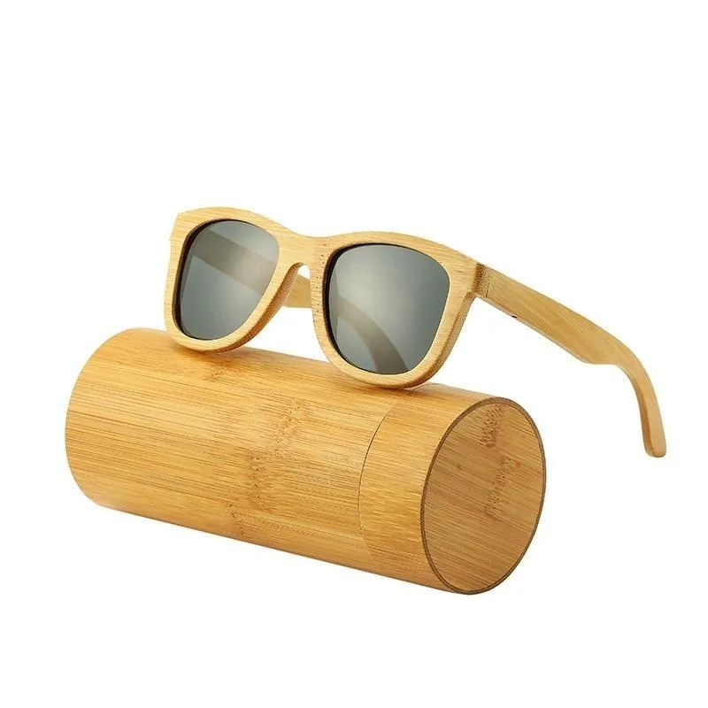 Panama Retro Polarized Bamboo Sunglasses