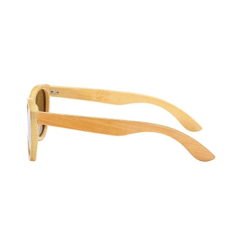 Panama Retro Polarized Bamboo Sunglasses