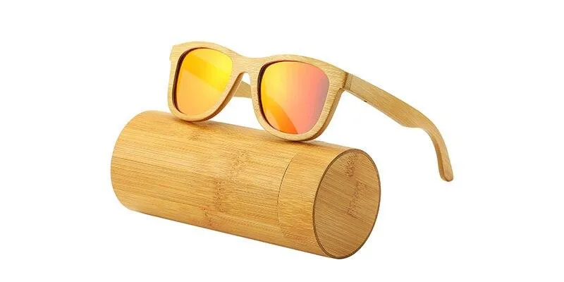 Panama Retro Polarized Bamboo Sunglasses