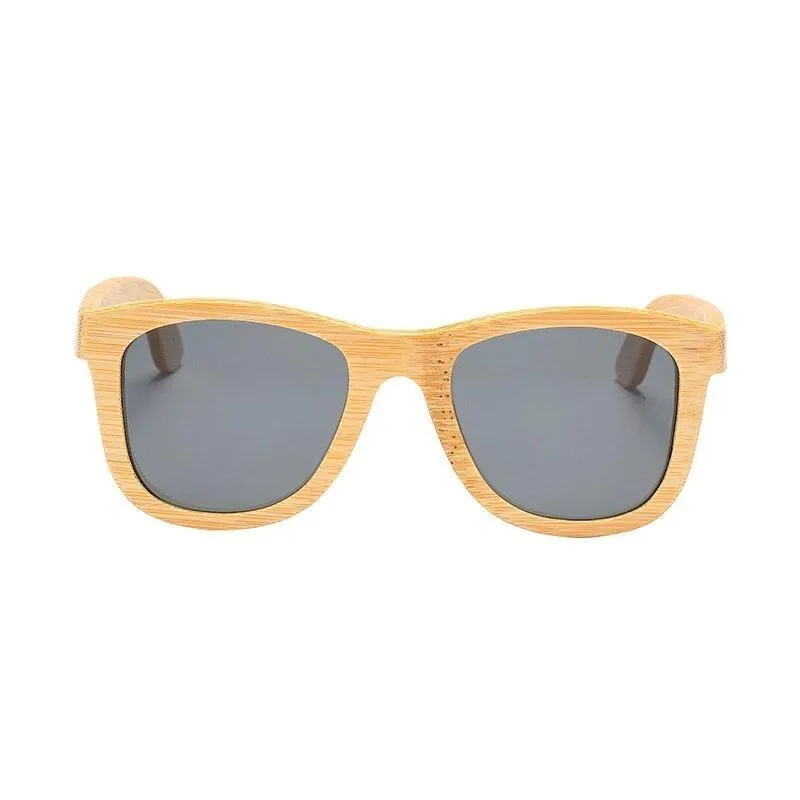 Panama Retro Polarized Bamboo Sunglasses