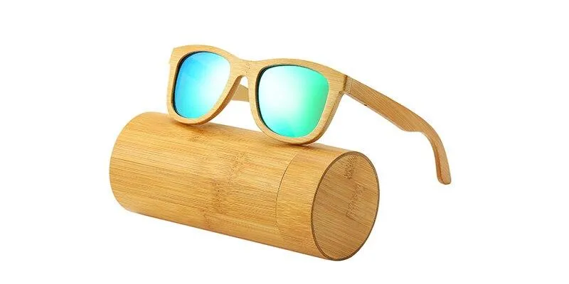 Panama Retro Polarized Bamboo Sunglasses