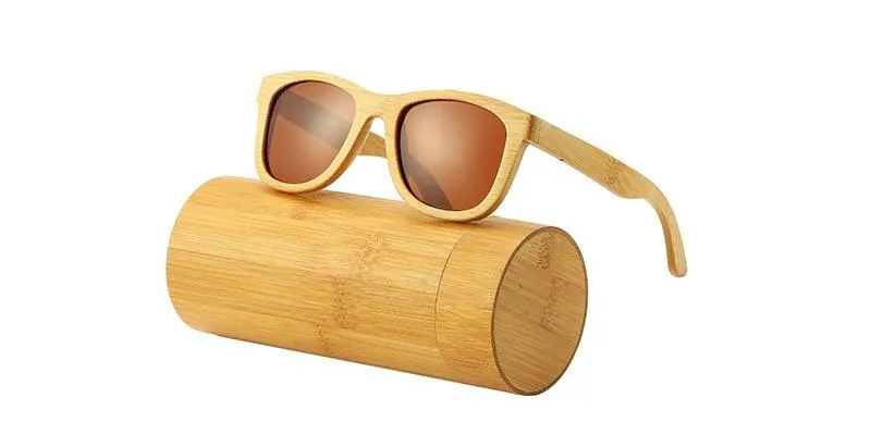 Panama Retro Polarized Bamboo Sunglasses