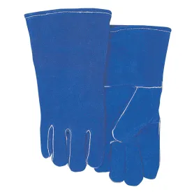 Split Cowhide Welding Gloves, Shoulder Split, Blue