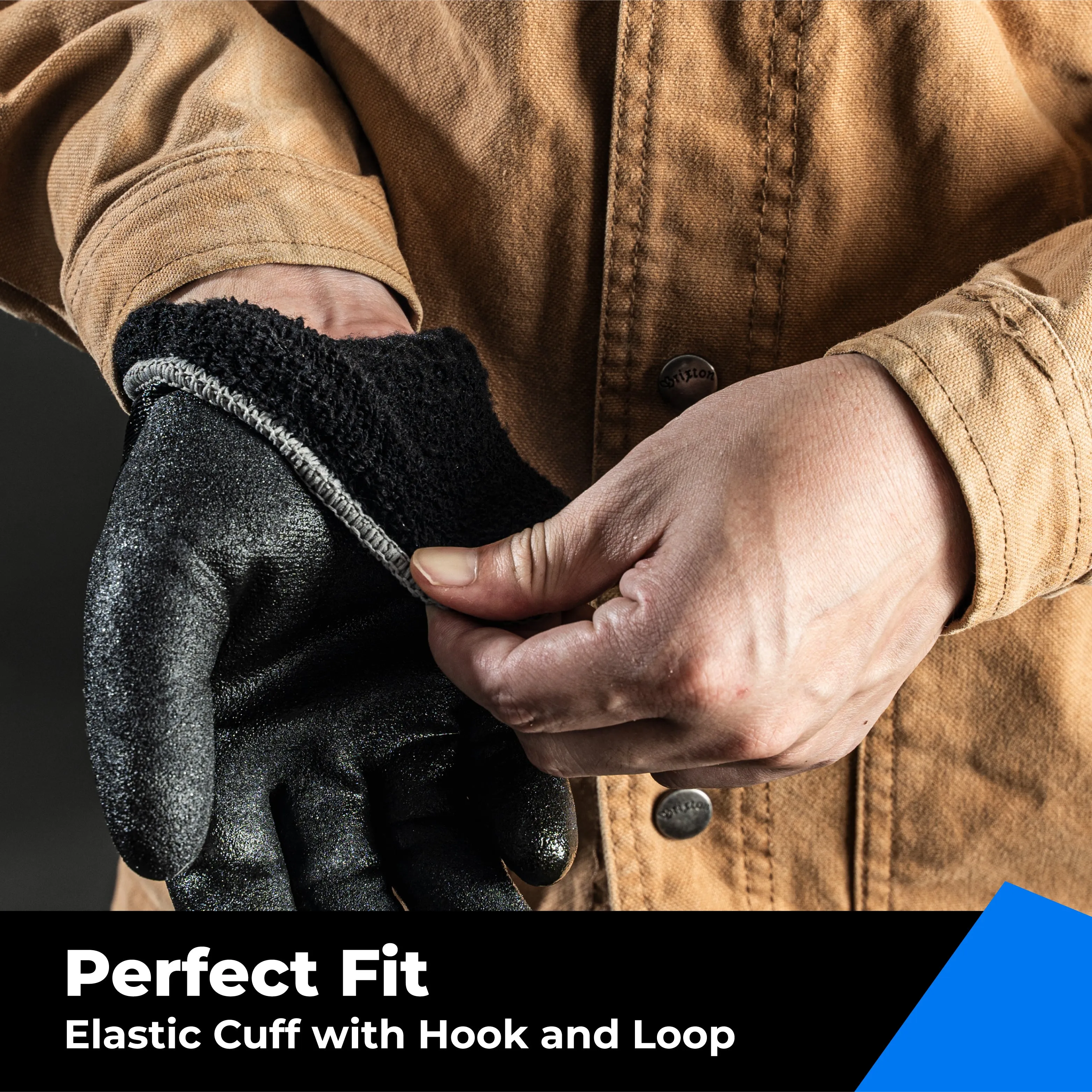 Waterproof and Oil Resistant Winter Gloves, Double Nitrile Dipped for Heavy-duty Construction in Winter